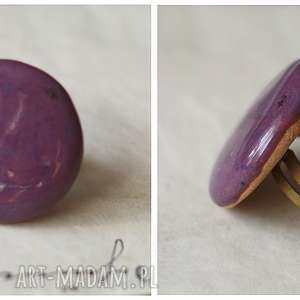 pierścionek ceramiczny fioletowy