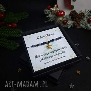 bransoletka z kamieni magia świątecznej nocy - lapis lazuli, ametyst, turmalin