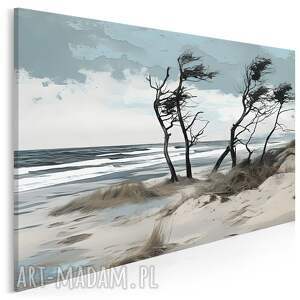 obraz na płótnie - pejzaż morze drzewa morski - 120x80 cm (111401)
