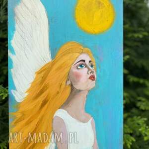 misty art studio anioł stróż optymizm - obraz na drewnie talizman