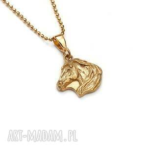 handmade wisiorki koń mini wisiorek ze złoconego srebra