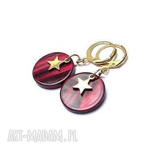 alloys collection star /burgund/ - kolczyki