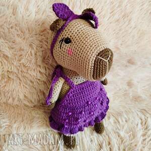 Kapibara na szydełku - ręcznie robiona maskotka amigurumi