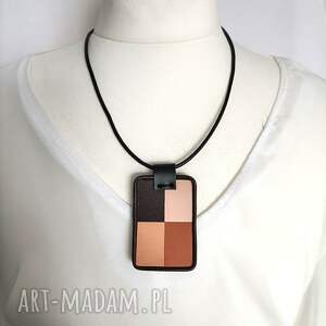 PMPB Style, skórzana zawieszka z naturalnej skóry w odcieniach brązu, brązowy