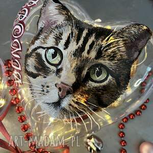 upominek z portretem, kot, pies, święta, bombka