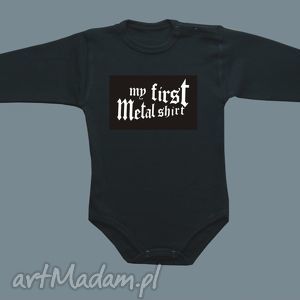 ręcznie wykonane body niemowlęce: my first metal shirt