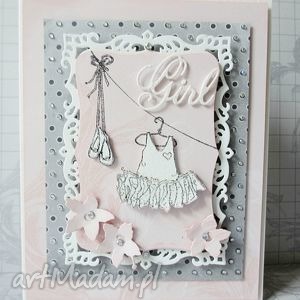 handmade scrapbooking kartki dziewczęca