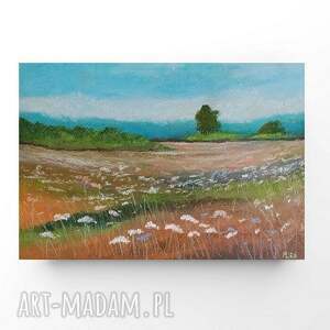 wiosenna łąka - praca pastelami suchymi, pastele suche, wiosna