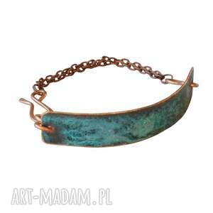bransoletka z patynowanej miedzi /3/, biżuteria miedziana patyna