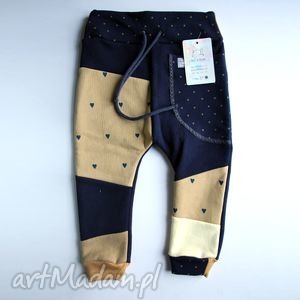 patch pants - eco dresik dziecięcy / granatowy spodenki dresowe, prezent