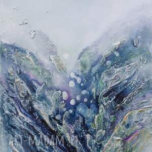 a happy little moment - obraz akrylowy ze strukturą salonu abstrakcja