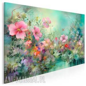 obraz na płótnie - bukiet kwiatów łąka natura - 120x80 cm