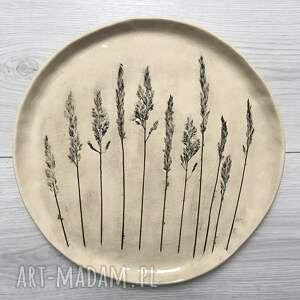 ceramika ana roślinny talerz z łąki, roślinna ceramika, naturalne