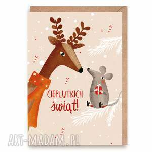 pomysły na prezenty na święta Kartka świąteczna Bożonarodzeniowa
