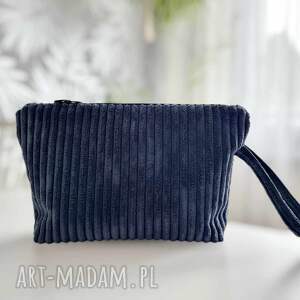 ręcznie zrobione kosmetyczki kosmetyczka organizer sztruks paski unisex ks01p