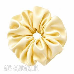 Żółta scrunchie handmade - gumka do włosów bez wyrywania i odgniotek