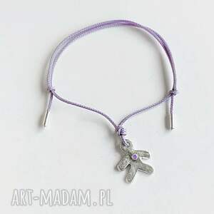 Słodki pamperek - bransoletka srebro 925 i ametyst (handmade)