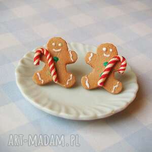 pomysł na świąteczny prezent kolczyki sztyfty świąteczne ciastka gingebread