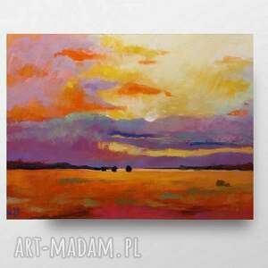 pejzaż - praca formatu 18/24 cm, rysunek, pastele