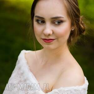 Komin ślubny do sukni - bolerko, narzutka na suknie - etola, okrycie