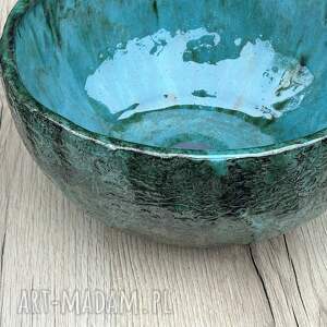 umywalka ceramiczna z ręcznym zdobieniem, duszą