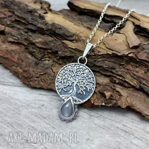 Drzewo życia, srebrny naszyjnik, zawieszka