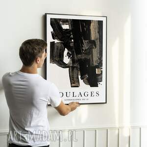 Plakat Soulages Litographie 20 - abstrakcja reprodukcja - format 50x70