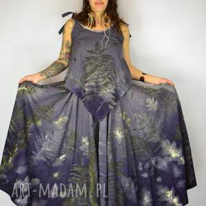 Barwiona roślinami Dzika Spódnica Łąka Nocą 4, maxi