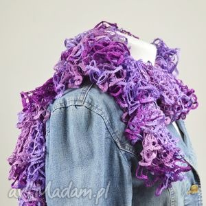 handmade szaliki fantazyjny szal - odcienie fioletów