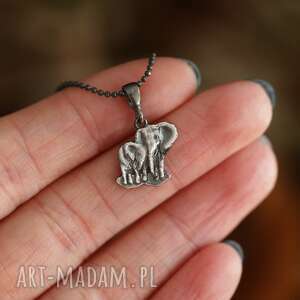 ręcznie wykonane wisiorki słonie mini wisiorek ze srebra próby 925