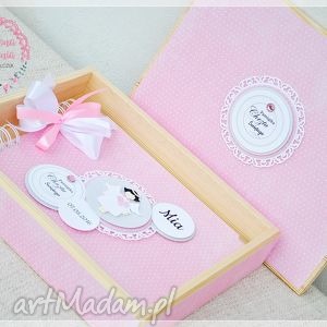 handmade scrapbooking albumy album na chrzest z pudełkiem