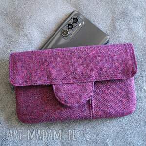 Prezent fioletowe melanżowe etui na telefon z kieszonkami
