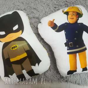 handmade maskotki poducha strażak sam i batman