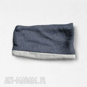 ruda klara opaska w odcieniach szarości i granatu szeroka rozmiar 55-56cm