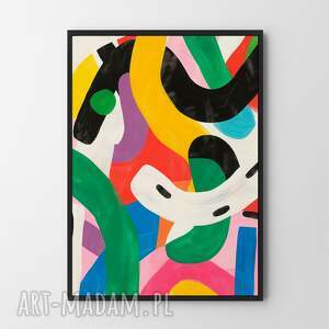 plakat kolorowa geometryczna abstrakcja - format a4