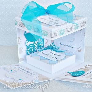 handmade scrapbooking kartki pamiątka chrztu świętego chłopczyk