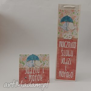 ręczne wykonanie scrapbooking kartki komplet na rocznicę ślubu