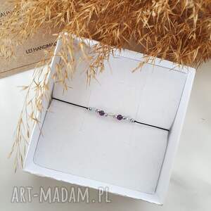 ryby bransoletka dla znaku zodiaku kamienie naturalne, akwamaryn jadeit, nitka