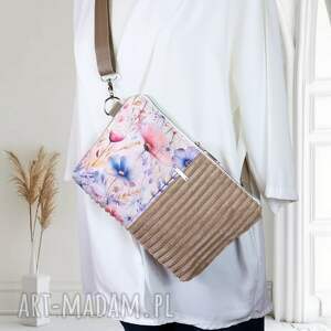 listonoszka nerka sztruksowa kwiaty