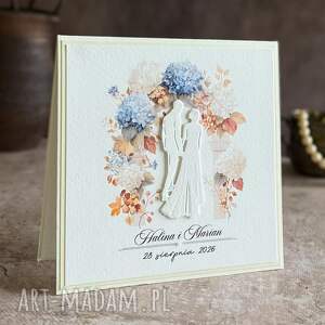 kartka na ślub w ozdobnej kopercie, wp 56, elegancka, personalizowana