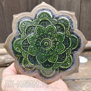 Prezent Ceramiczna podstawka na świece mandala c908)