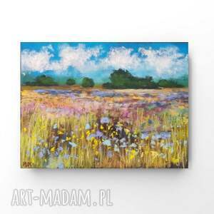 łąka - praca formatu 18/24 cm rysunek, pastele