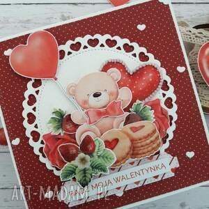 handmade scrapbooking kartki kartka na walentynki „bądź moją walentynką”