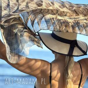 Prezent RUCHOMY jedwabny Szal PULPI, jedwab, slowfashion, rękodzieło