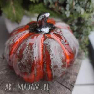Ceramiczna dynia handmade - jesienna dekoracja domu