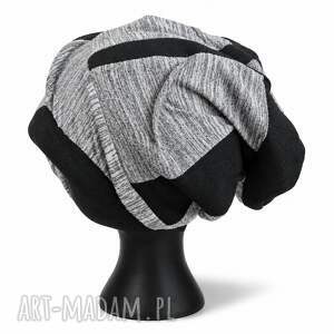 Czapka patchworkowa smerfetka na podszewce handmade