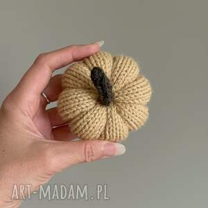 dynia ozdobna rozmiar s, kolor żółty - 1 szt drutach, jesienne