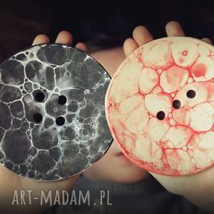 handmade ceramika ceramiczna mydelniczka okrągła bąbelki grafitowa