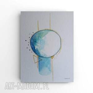 formatu 32/24 cm abstrakcja, akwarela