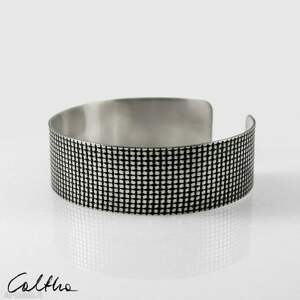 kratka - metalowa bransoleta 2205 06, regulowana bransoletka, minimalistyczna
